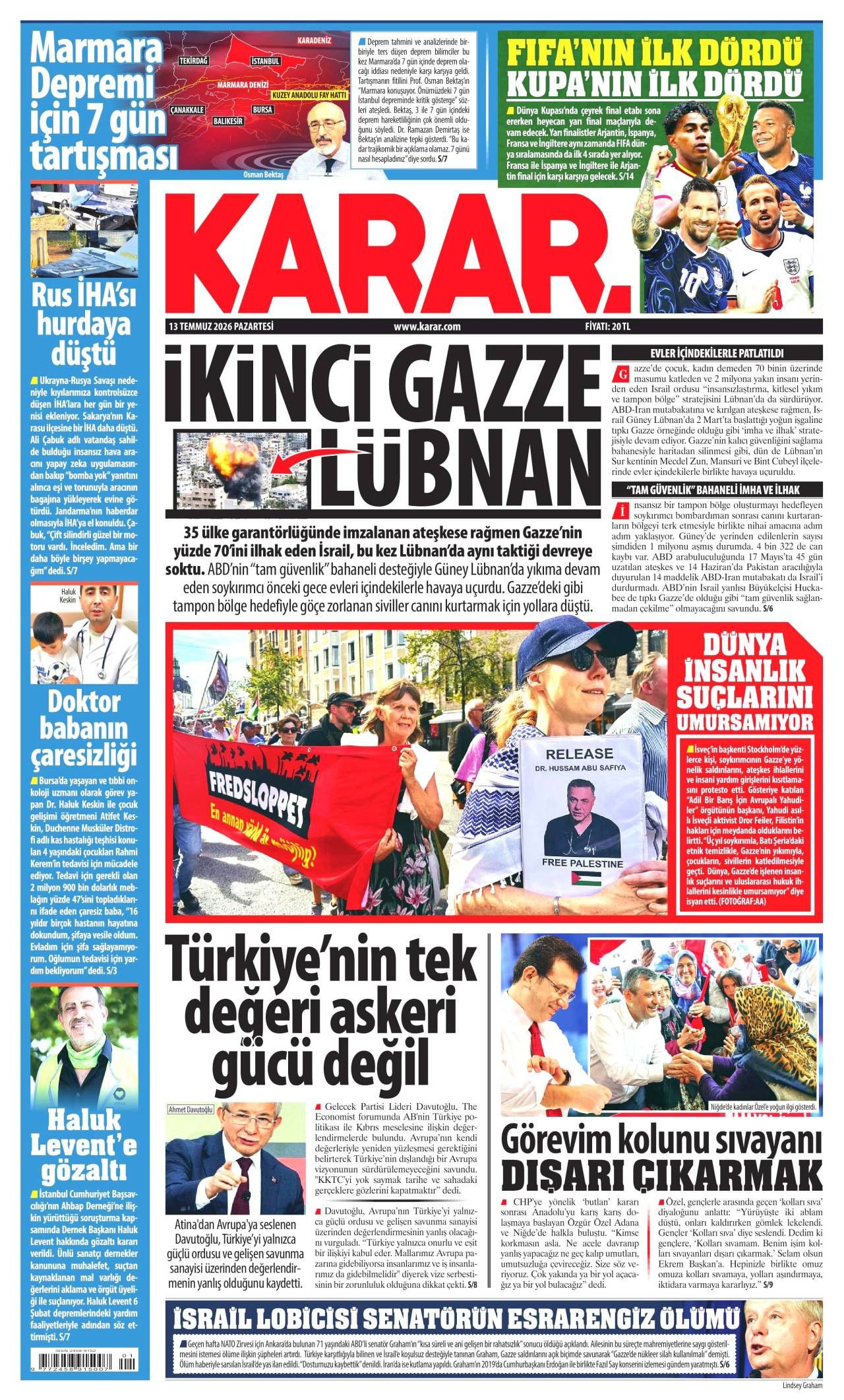 Karar Gazetesi Gazete Manşeti